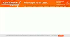 Desktop Screenshot of koberger-spedition.de